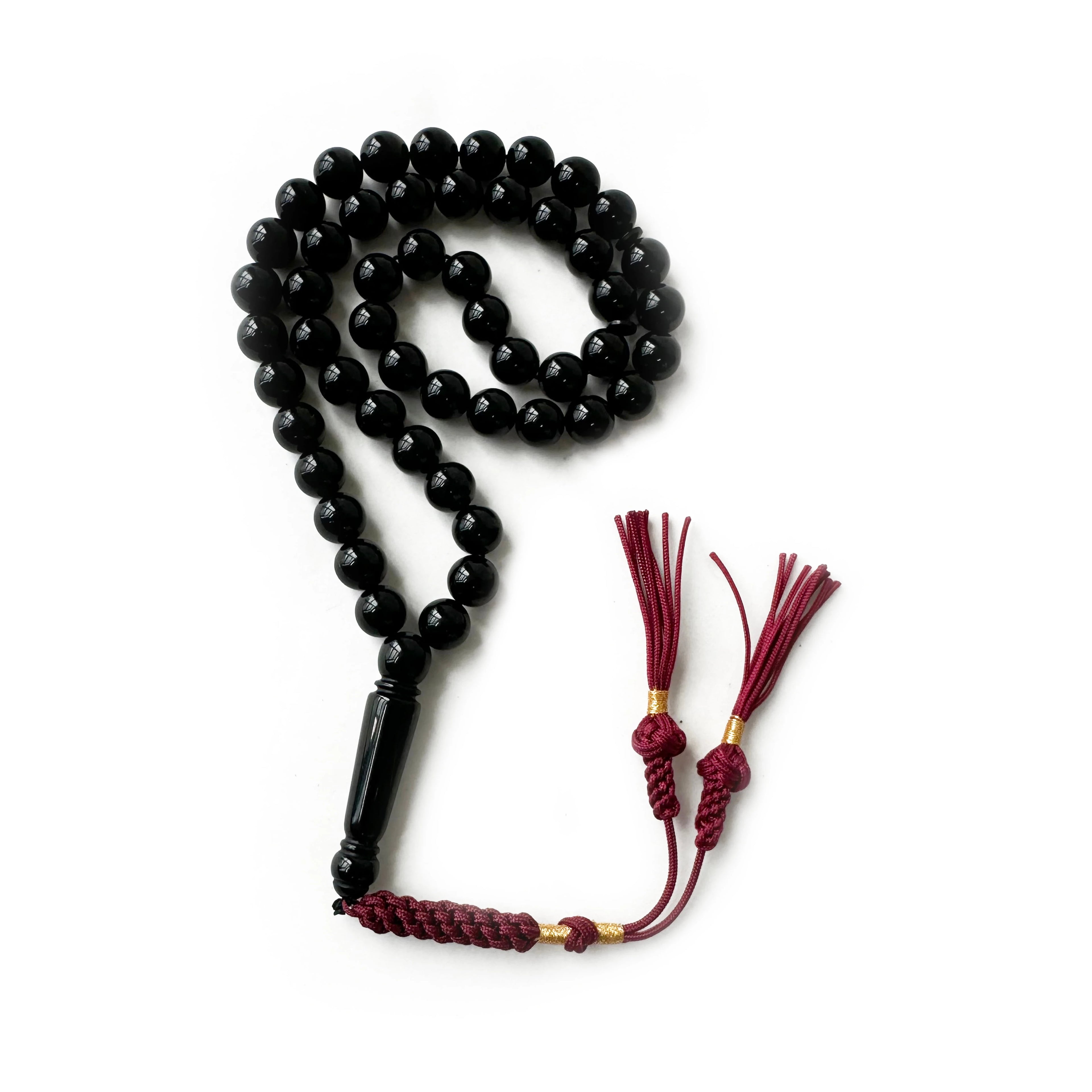Arabic Prayer Beads 10mm 51pcs Handmade Tassel Islamic Prayer Beads Muslim Swimsuit Bracelet Misbaha Tasbih Rosary