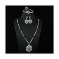 Custom Big Jewelry Set Fashion Jewelry Saudi Arabia Turkish Green Cubic Zirconia Bridal Luxury Wedding Party Full Jewelry