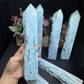 Hot Sale Spiritual Natural Stone Crystal Crafts Healing Stone Tower Hemimorphite Raw Edge Tower for Decoration