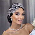 Wedding Headband Hair Clip Handmade Rhinestone Pair Clip Bridal Hair Accessories Bride Headdress Hair Vine Comb Head Piece