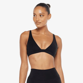 Women Soft Compression Lightweight Sports Bra Sport Fitness Workout Gym Shockproof V Neck Yoga Bra