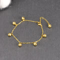 Tarnish Free PVD 18k Gold Plated Stainless Steel Chain Link Custom Bracelet Bells Charm Bracelet for Women