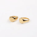 Wholesale Ready Stainless Steel Engraved Rings Ladies Body Engraved Rose Flower Round Signet Rings Free Tarnish Unique Gold Ring