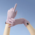Cheap pink Black Plain UV protection Anti Sun Car Driving Touch Screen Summer Gloves for Women