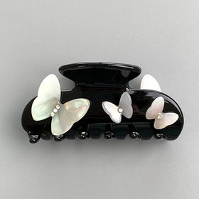 MIO butterfly Luxury 8cm Cellulose Acetate Hair Claw Thick Hair butterfly Hair Claw Clips Sweet Cute Acetate for Women Lady