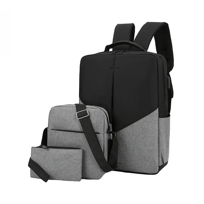 New Arrival Large Capacity 3 in 1 Classic Tradition Water Resistance Boys School Backpack School Bags Set for Middle School
