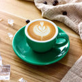 80ml Hot Sale Porcelain Coffee Mugs Espresso Cup and Saucer Custom Glazed Eco-Friendly Minimalist