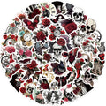 50pcs Steampunk Rose PVC Stickers Retro Horror Waterproof Vinyl Decals for Water Bottles Cars Laptop Phone Scrapbook Decor