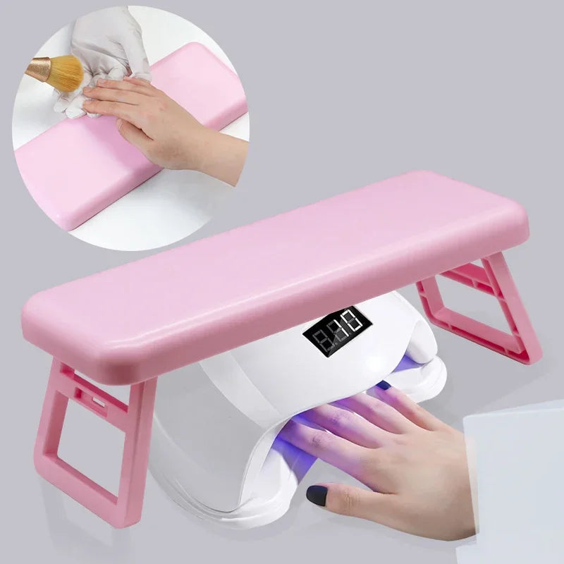 Foldable Folding  Nail Care Salon Tools Nails Armrest Hand Support Cushion Hands Holder Nail Art Hand Rests