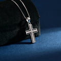 Wholesale Pendant Jewelry Rhodium Plated Cubic Zirconia Cross God Retro Pendant 925 Sterling Silver Fine Jewelry Pendant