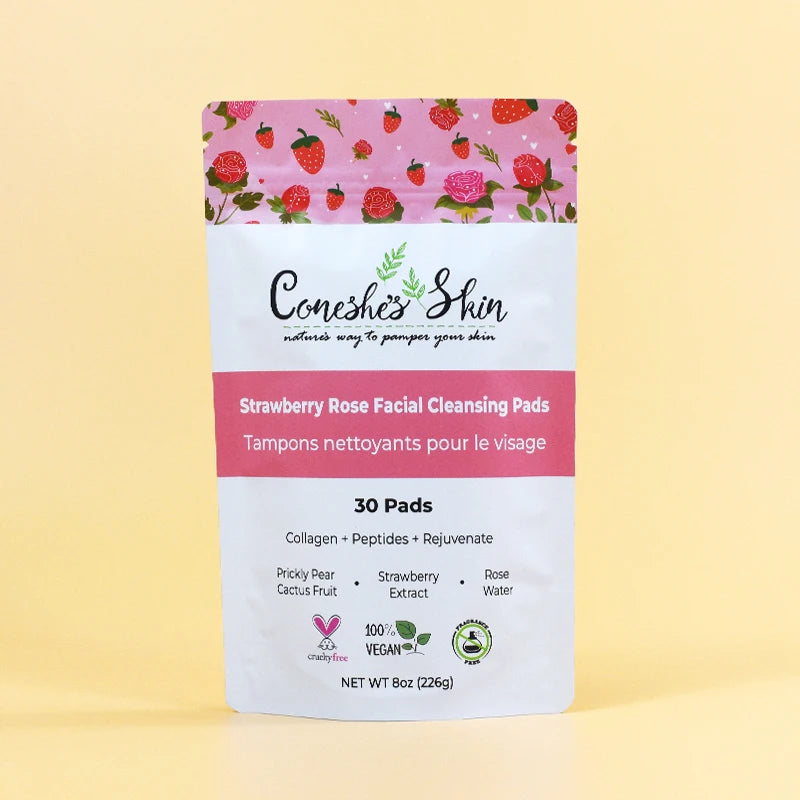 Custom Printed Wholesale Factory Matte Finish Food Grade Facial Cleansing Pads Stand up Zipper Pouch Plastic Packaging