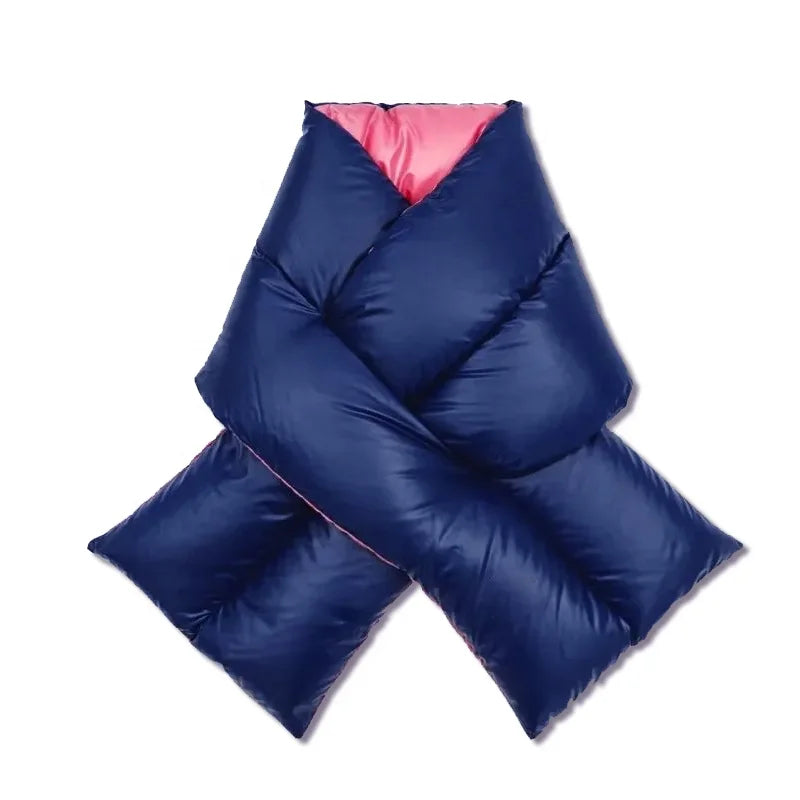 Waterproof 90% Goose Down 100% Nylon Unisex Scarf Warm Neck Protection Down Blanket Outdoor Quilted Puffy Hiking Camping