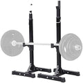 CooSport CS-81146 Home Gym Fitness Adjustable Solid Steel Squat Rack 200kg Max Load Unisex Barbell Dip Stand Bench Press Rack