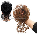 WE17 Synthetic Curly Donut Chignon With Elastic Band Scrunchies Messy Hair Bun Updo Hairpieces Extensions for Women Hair