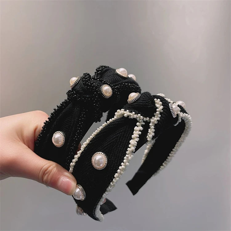Braided Scrunchies Hair Ties Knotted Pearl Headband Wholesale Hair Accessories