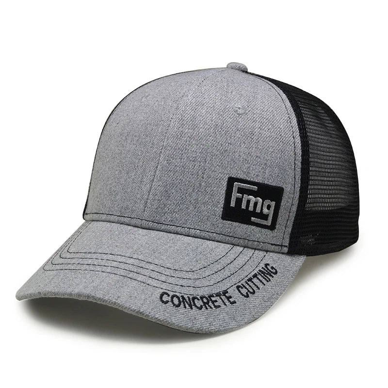 Factory OEM Custom Design Gym Hats 6-panel Curved Brim Running Mesh Snapback Sports Trucker Baseball Caps Men