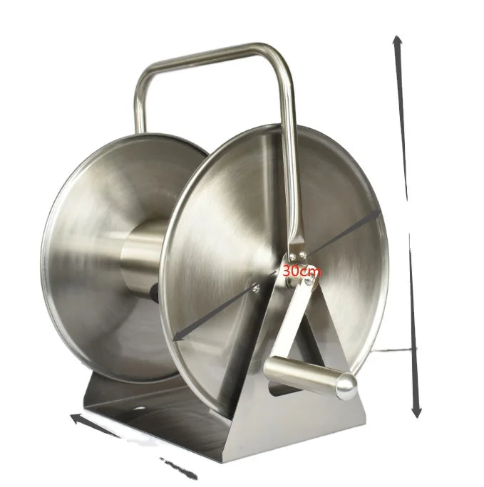 Factory Direct Wholesale Heavy Duty Stainless Steel Anti-Corrosion Adjustable Wall Mounted Hose Reel for Garden Irrigation Farm