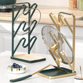 Kitchen Pot Lid Shelf Punch-Free Spatula Bracket Portable Wall-Mounted Household Countertop Chopping Cutting Board Rack Holder