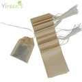 YIREEN'S 60x80mm Brown Manila Hemp String Individual Tea & Coffee Filters Biodegradable Chlorine-Free Infusers 100pcs/bag