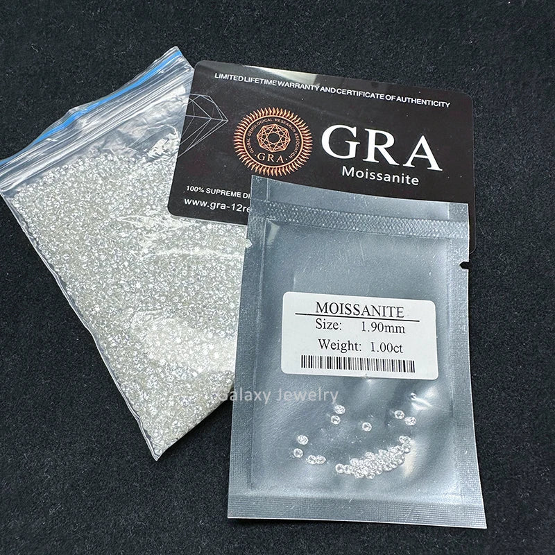 D Color Super White Pass Diamond Tester Small Size Round Shape Moissanite Diamond Melee Loose Moissanite Stone for Ring
