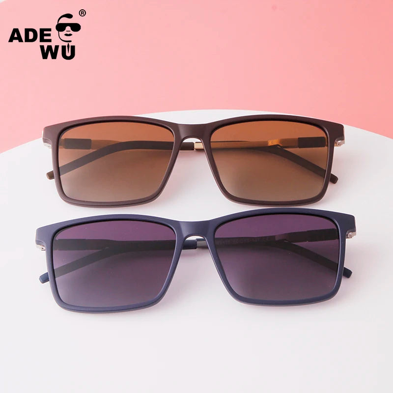 ADE WU STYZ9171M Fashion Famous Polarized Sunglasses Square Frame Men Sunglasses UV400 Can Be Customized LOGO Sports Sun Glasses