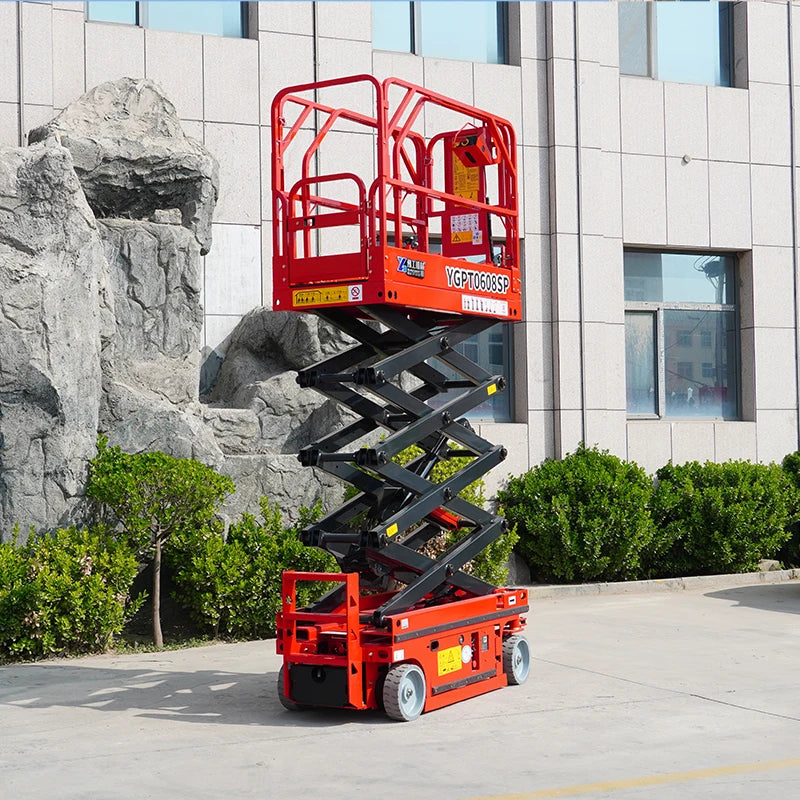 Small Electric Hydraulic Lift Platform Mini Home Mobile Scissor Lift Platform Crawler Self-propelled Scissor Lift