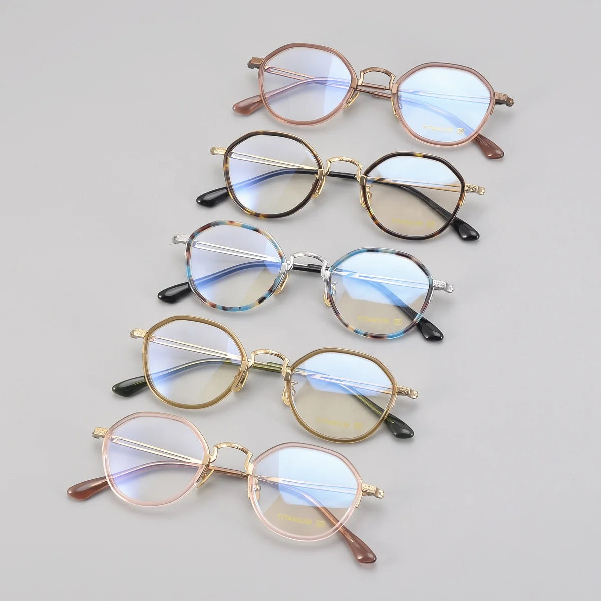 Polygonal Unisex High Quality Handmade Avant-Garde Prescription Eyeglasses Frame for Reading Glasses