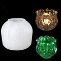 Flower Candlestick Silicone Mold Crystal Bowl Epoxy Casting Mold Used for Jewelry Storage Small Jewelry Containers