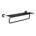 Modern Wall Mount Dual Tier Durable Towel Rack with Natural Marble Finish for Bathroom