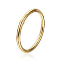 Stainless Steel Minimalist Jewelry Gold Plated Popular Smooth Round Plain Cuff Bangles Women