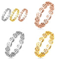 Wholesale Retro Titanium Steel Copper Money Lucky Money Wealth Transfer Rings 18k Gold Index Finger Ring