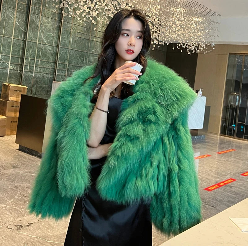 2023 Vintage Style Plus Size Women's Long-Sleeve Winter Coat Oversize with Fur Trim Collar Pattern Casual Outerwear to Keep Warm