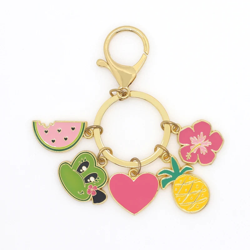 Candy Colour Heart Metal Keychain Custom Hard Enamel Keychain