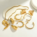 MICCI New Arrival Stainless Steel Fashion 18K Gold Custom Earrings Necklaces Set of Jewelry for Ladies