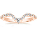 OAHLAN Fashion Trendy Jewelry Cubic Zirconia Half Eternity Curve Women Copper Gold Plated Ring Oval Cut Stackable Engagement