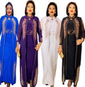 Fashion Africa Clothing African Dresses for Women Clothing Rhinestones African Wear Styles for Ladies Free African Dress Women