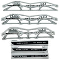 Custom Adjustable Aluminum Alloy CNC Machined Hold Wheels Frame Inline Speed Roller Skates Chassis Bracket
