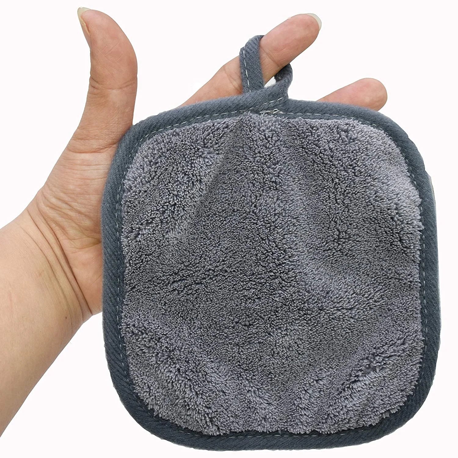 Eco-Friendly Reusable 2-Layer Square Microfiber Cotton Pad Pink Custom Logo Private Label Makeup Remover Wipe Facial Beauty