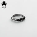 VAF Unique & Creative Spiked Thorns Ring Slender Stainless Steel Ring for Men Women and All Genders
