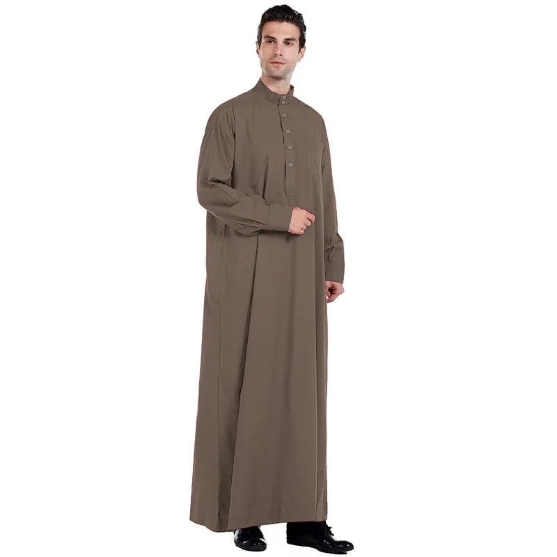 Factory Price Overhead Muslim Men Prayer  Robe One Piece Islamic Burqa Arab