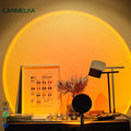 Mini UFO USB Charging Night Light Sunset Atmosph Table Lamp Projector Rainbow Sun Red Sunset Projection Lamp Sunset Light