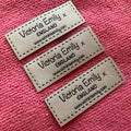 Soft Edge clear logo Damask Woven Labelunique Design Taffeta Clothing Tags With Sewing Lines