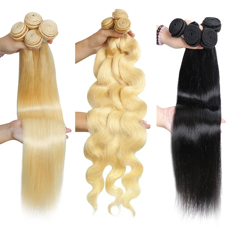 Cheap Virgin Brazilian Bone Straight Human Hair Extensions Bundles Cuticle Aligned Hair 10A Human Virgin Hair Bundle