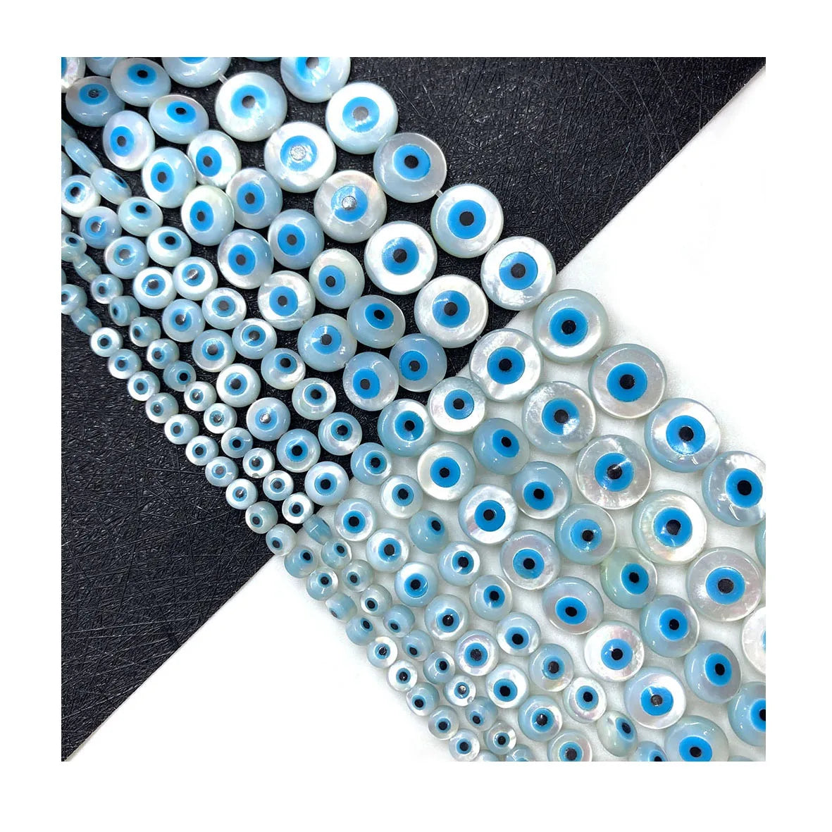 Wholesale Price Loose Bead natural Shell Evil in Strand4-10 mm Round Nature Shell Pearl Full Hole DIY BEADS for Jewelry Making
