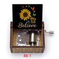 Mothers Day Gifts Melody You Are My Sunshine Music Box Movement Hand Crank Wooden Music Box Mechanism Valentine's Day Gift
