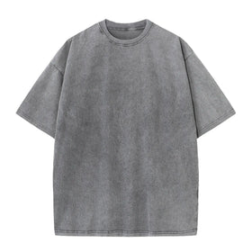 Plain T-Shirt Bulk Acid Wash Custom T Shirt Cotton Vintage Clothes Men Manufacturers Washed Oversize T Shirt for Men