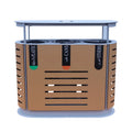 Outdoor Metal 3 Compartment Garbage Container Trash Can Outside Garden Street Sorting Recycle Waste Bin Commercial Steel Dustbin