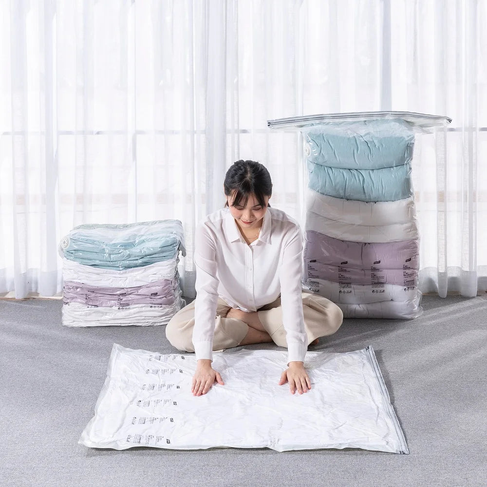 Cheap Durable Personalized Comforter Storage Bag Vacuum Seal Bags Transparent Storage Clothing Organizer Bags
