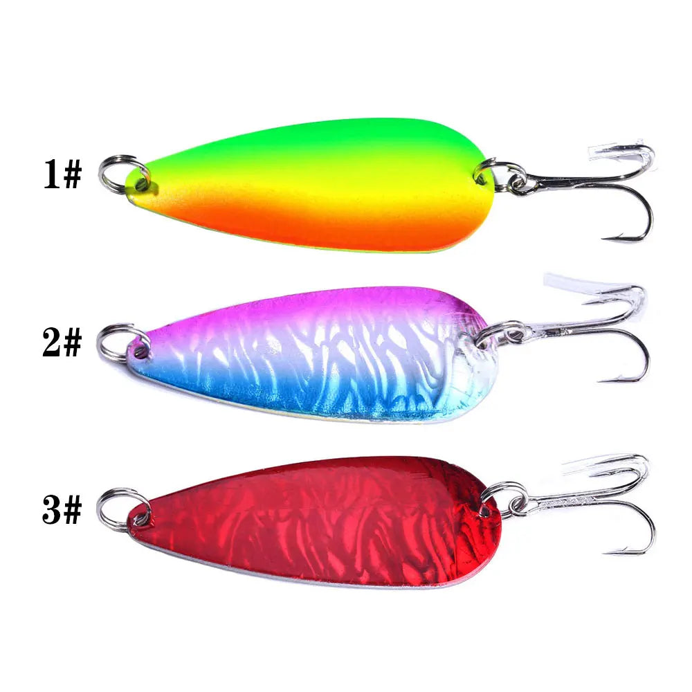 HENGJIA Wholesale 7.3cm 18g Artificial Metal Spinner Baits Spoon Fishing Lures