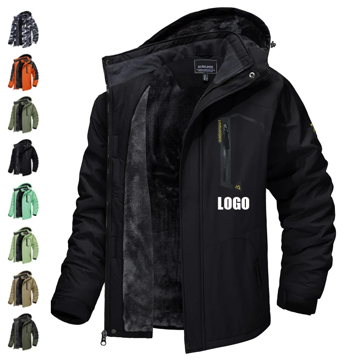 Wholesale Custom Logo Zip up Mens Black Jackets Fashion Wind Breaker Jacket Men'S Water Proof Jacket